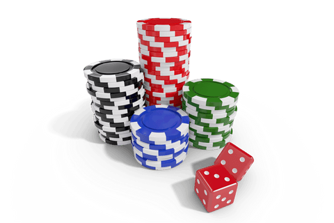 stack of transparent casino chips with red dice - Download Free Stock Videos Pikwizard.com
