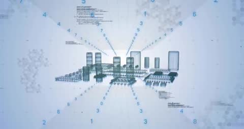 Futuristic Digital Cityscape with Emerging Microchip Components