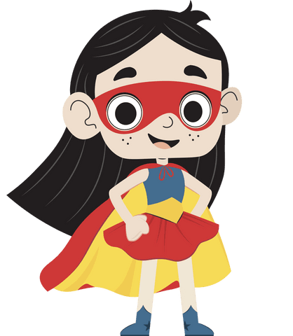 Cheerful Superhero Girl in Costume on Transparent Background - Download Free Stock Videos Pikwizard.com