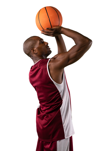 African American Male Basketball Player Throwing Ball Transparent Background - Download Free Stock Videos Pikwizard.com