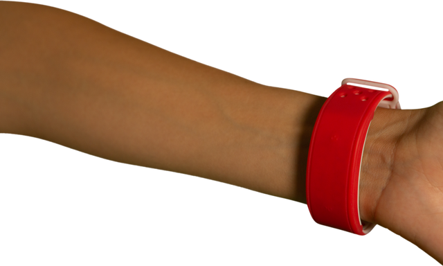 Close-up of Arm Wearing Red Smartwatch with Transparent Background - Download Free Stock Videos Pikwizard.com