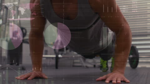 Man Exercising with Fitness Data Integration