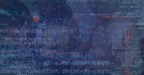 Futuristic Data Visualization with Digital Overlay and Code Elements - Download Free Stock Images Pikwizard.com