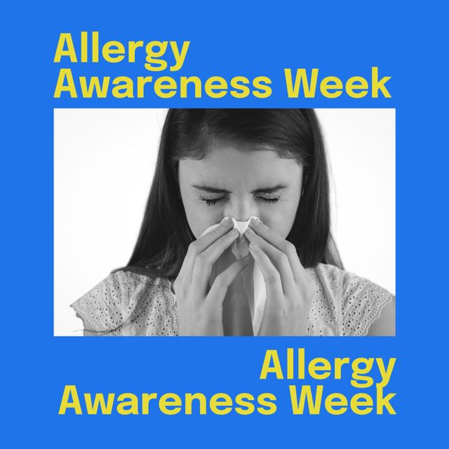 Allergy Awareness Week Campaign Concept with Woman - Download Free Stock Templates Pikwizard.com