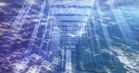 Futuristic data processing in digitally enhanced server room