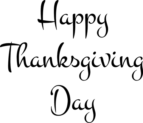 Transparent Happy Thanksgiving Day Festive Greeting