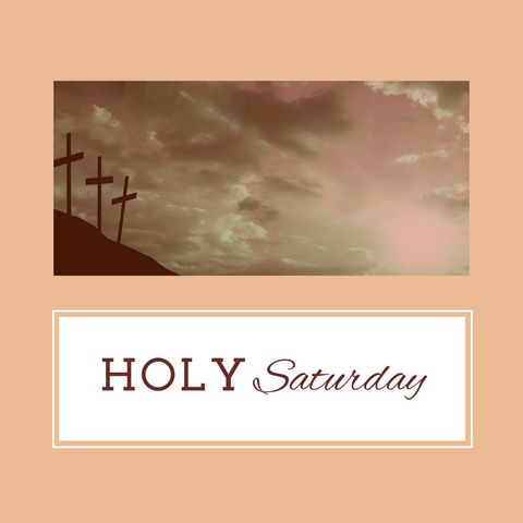 Holy Saturday Concept with Silhouette Crosses and Sunset - Download Free Stock Templates Pikwizard.com