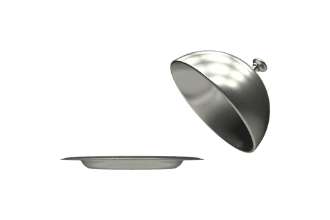 silver dish with dome lid isolated on transparent background - Download Free Stock Videos Pikwizard.com