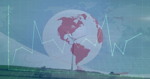 Global Renewable Energy Data with Digital Map and Graph Overlays