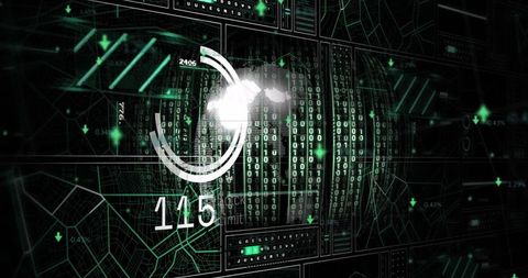 abstract digital data processing and cyber connections art - Download Free Stock Images Pikwizard.com