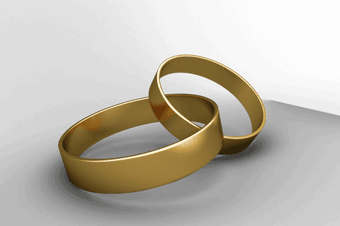 golden wedding rings on transparent background for marriage celebration - Download Free Stock Videos Pikwizard.com