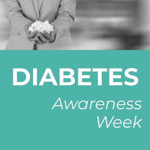Diabetes Awareness Week Campaign Visual with Sugar Cubes - Download Free Stock Templates Pikwizard.com