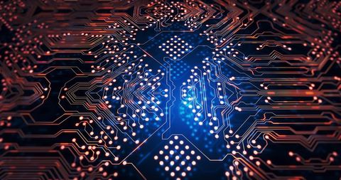 Intricate Circuit Board with Connected Paths Illuminating - Download Free Stock Images Pikwizard.com