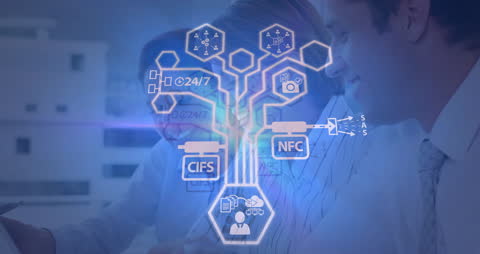 Collaborative Office Team Using Technology Network