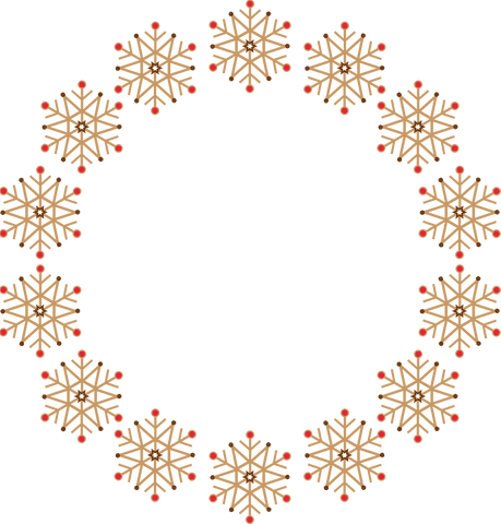 Transparent Wreath Circle with Golden Snowflakes - Download Free Stock Videos Pikwizard.com