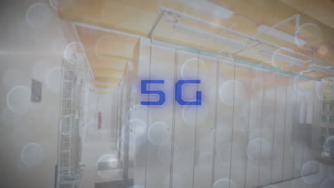 5G Technology Concept in Modern Server Room
