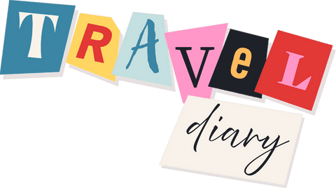 colorful travel diary typography on transparent background - Download Free Stock Videos Pikwizard.com