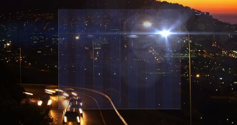Modern Technology Visualized with Data Processing Over Cityscape - Download Free Stock Images Pikwizard.com