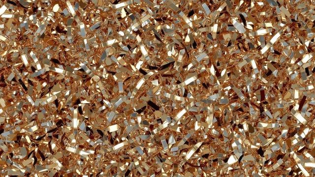 Luxe Gold and Silver Metallic Confetti Texture Background