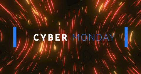 Cyber Monday Banner with Red Light Effects Advertising Sales - Download Free Stock Images Pikwizard.com