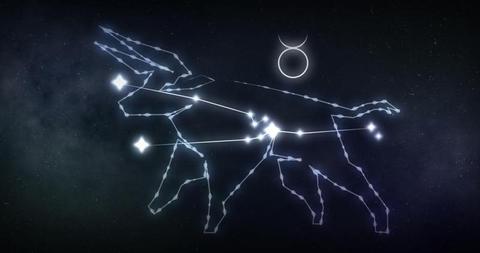 Taurus Zodiac Sign Illustration with Star Constellation - Download Free Stock Images Pikwizard.com