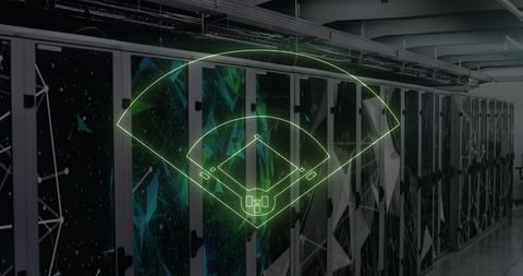 Futuristic Baseball Tech in Data Center Environment
