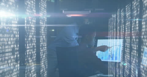 Diverse Colleagues Analyzing Stock Market Data in Futuristic Office