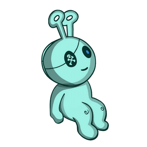 teal alien character with eyepatch on transparent background - Download Free Stock Videos Pikwizard.com
