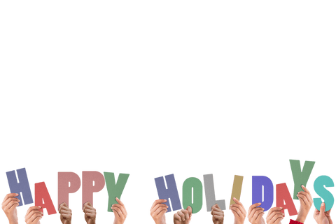 transparent happy holidays letters held by multiple hands - Download Free Stock Videos Pikwizard.com