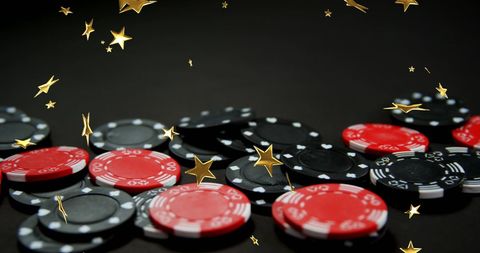 Poker Chips with Golden Stars Celebrating Casino Wins - Download Free Stock Images Pikwizard.com
