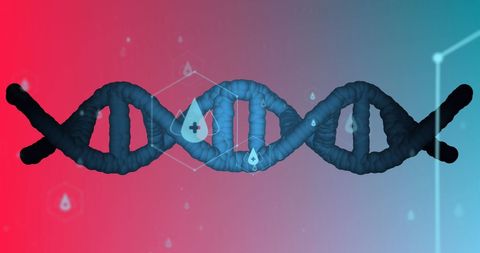 Abstract DNA Strand with Binary Data Background - Download Free Stock Images Pikwizard.com