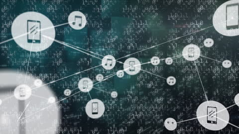 Futuristic Network Connections and Digital Interface Concept