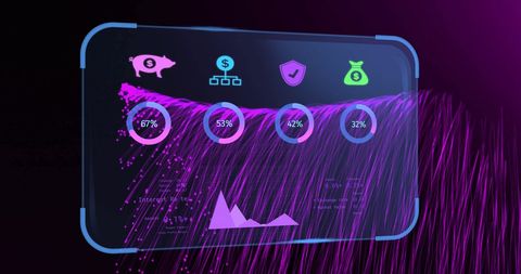 Digital Finance Dashboard Display with Data Visualization - Download Free Stock Images Pikwizard.com