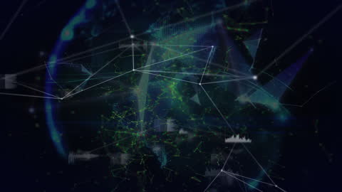 Abstract Globe Representation with Digital Connectivity