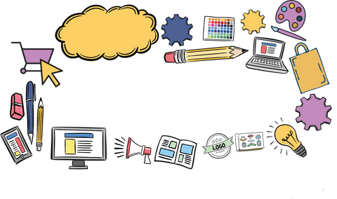 Colorful Digital Business and Technology Icons on Transparent Background - Download Free Stock Videos Pikwizard.com