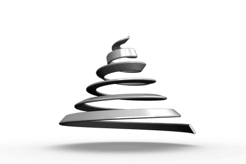 floating grey ribbon spiral tree on transparent background - Download Free Stock Videos Pikwizard.com