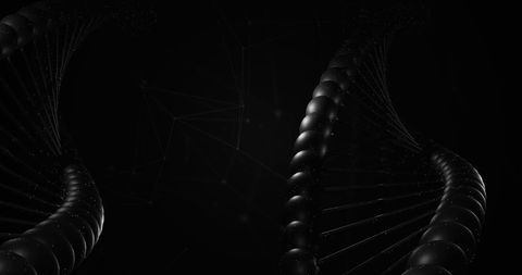 Dark Rotating DNA Strand in Abstract Science Concept - Download Free Stock Images Pikwizard.com