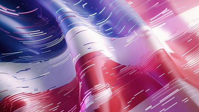 Dynamic digital flowing fabric with light streaks