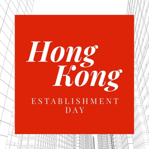 hong kong establishment day celebration with modern architectural background - Download Free Stock Templates Pikwizard.com