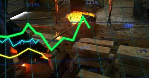 Industrial foundry process with analytic overlay