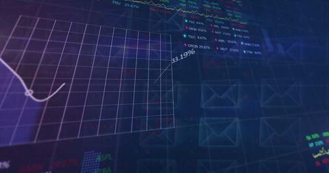 Digital Graph Decline in Stock Prices with Financial Data Overlay - Download Free Stock Images Pikwizard.com