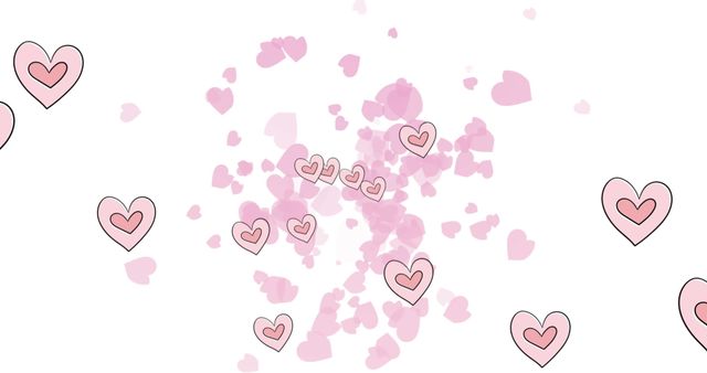 Floating Pink Hearts on White Romantic Love Background - Download Free Stock Images Pikwizard.com