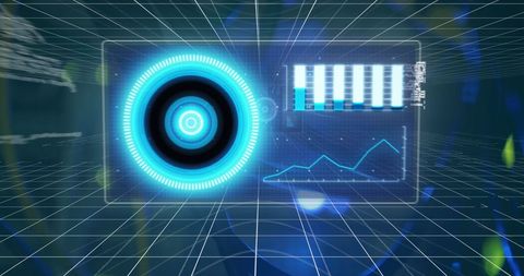Futuristic Digital Data Processing on Network Grid - Download Free Stock Images Pikwizard.com
