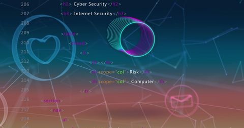 Cyber Security and Internet Technology with Digital Code Overlay - Download Free Stock Images Pikwizard.com