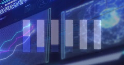 Digital Data Processing on Futuristic Interface Background - Download Free Stock Images Pikwizard.com