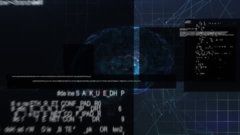 Digital Brain with Data Processing in Network Visualization