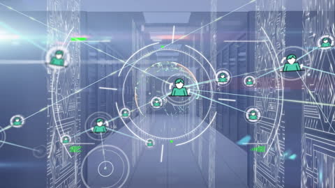 Digital Interface of Data Connections in Virtual Server Room