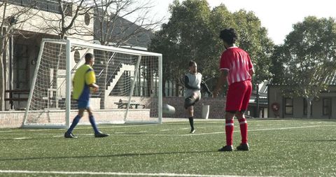 Youth Soccer Practice Emphasizing Ball Control and Teamwork