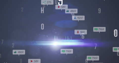 Global Networking Concept Animation with Digital Connections