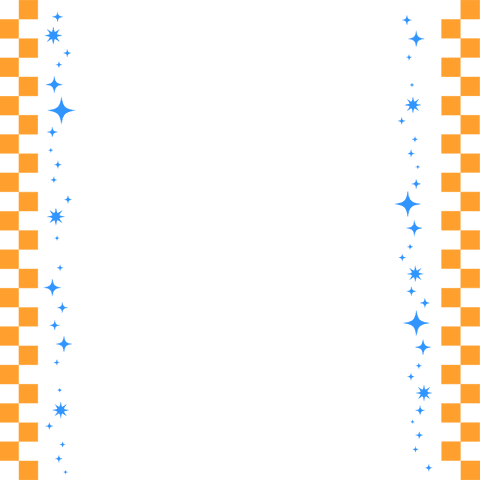Festive Border with Orange Bars and Blue Sparkles on Transparent Background - Download Free Stock Videos Pikwizard.com